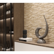 LUCENTE - 12X13, LIDO LINEAR STONE & GLASS BLEND, GLOSSY/MATTE